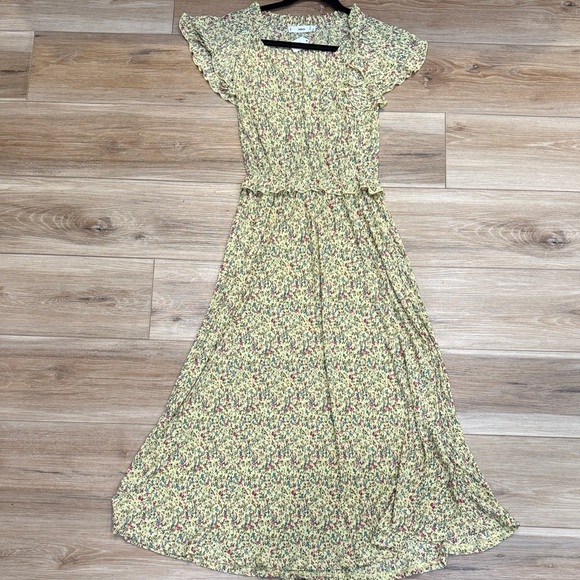 Mango Yellow Floral Maxi Dress - Picture 1 of 8